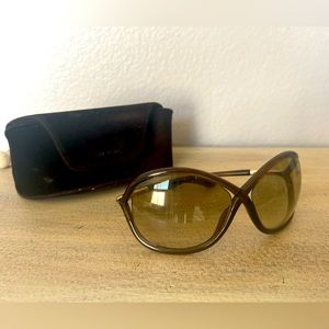 Tom Ford large framed Whitney sunglasses in brown